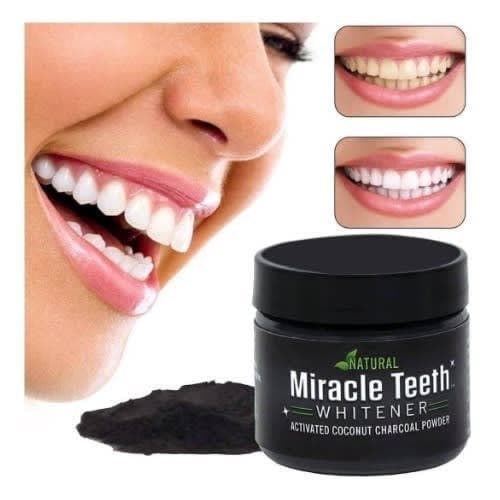 Miracle Teeth Whitener Activated Coconut Charcoal Powder