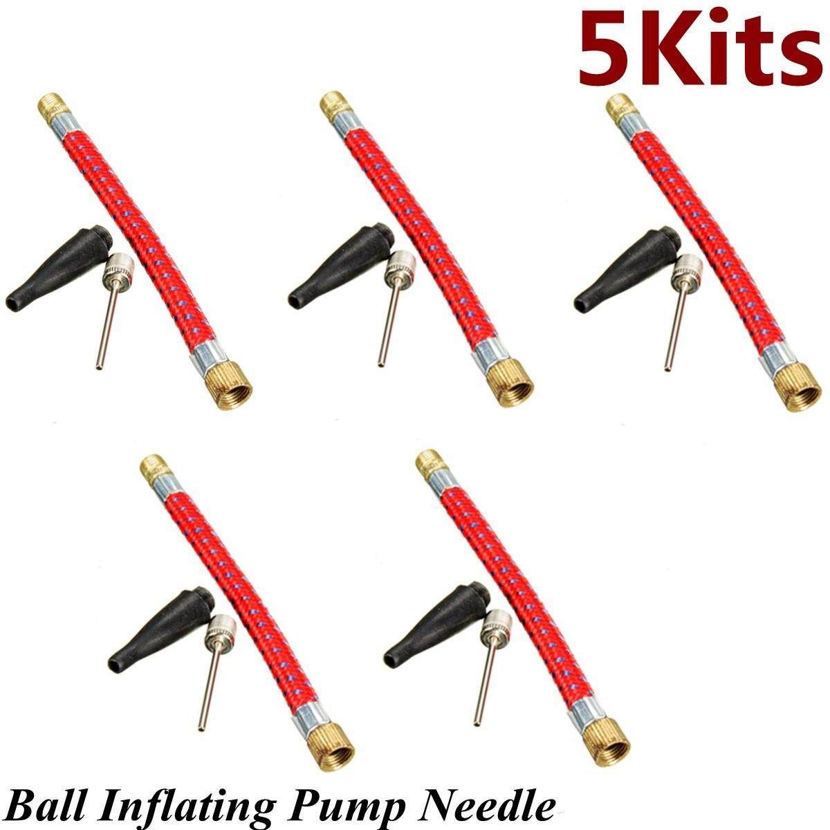 5pcs Inflating Pump Up Tool Set Valve Air Pin Inflator Adaptor For Sports Ball