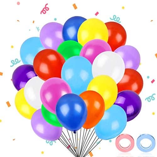 12" Helium Latex Party Balloons - Multicolored - 100pcs
