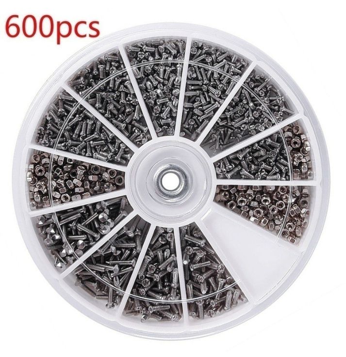 Screws Nuts 600 Pieces, Watch, Glasses Screws