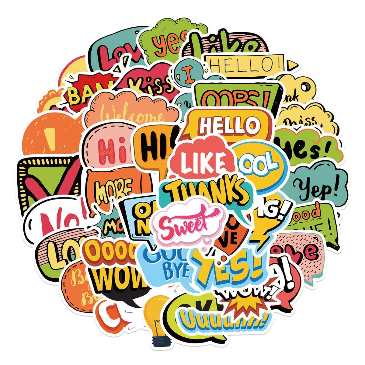 50PcsSet Laptop Stickers Motorcycle Phone Car Graffiti Sticker Decals