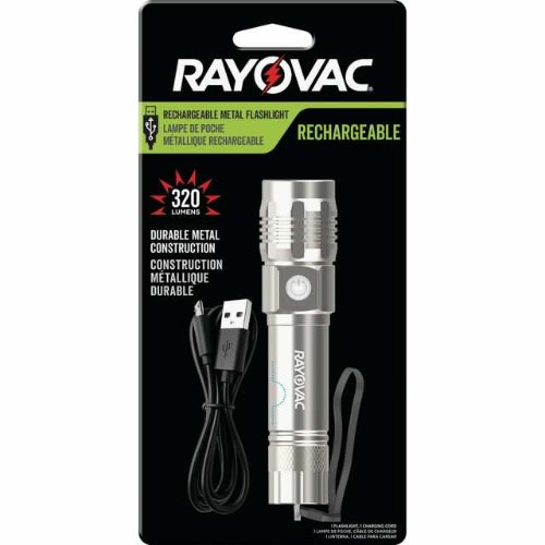 Rayovac LED Metal Rechargeable Flashlight 320 Lumens