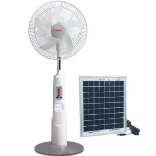 18 '' Rechargeable Fan With Remote Control + 20watts Solar Panel