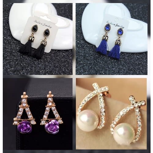 Classy Studs Tassel Combo - 4 In 1