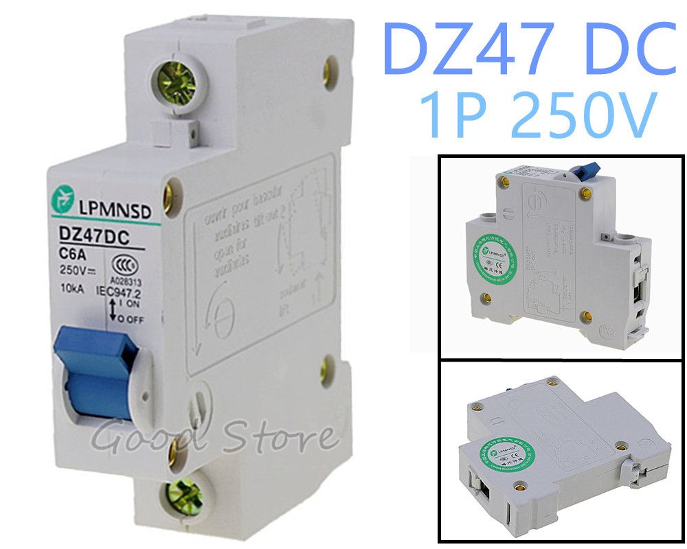 1P 50A DC 250V 6A 20A 16A Photovoltaic 25A 63A 10A DZ47 32A