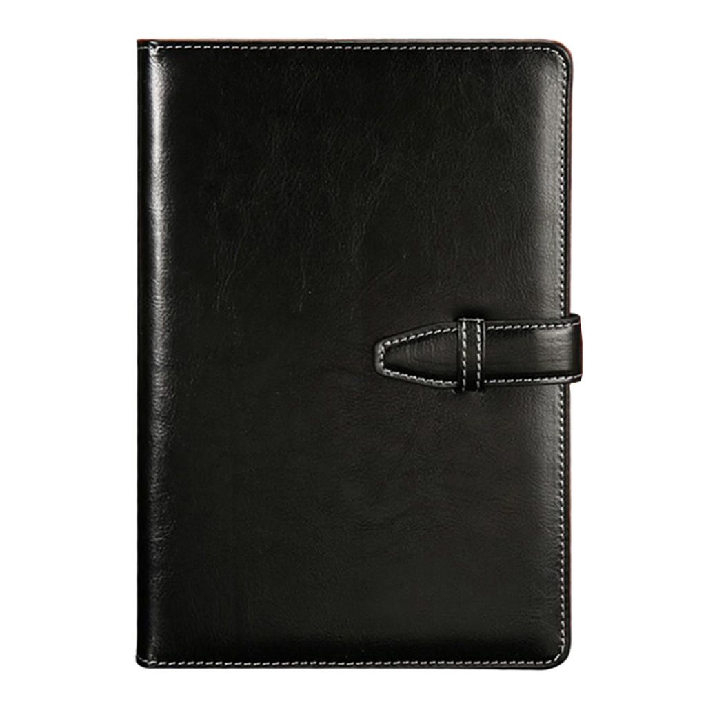 Refillable Leather Journal Notebook  Diary Book Black