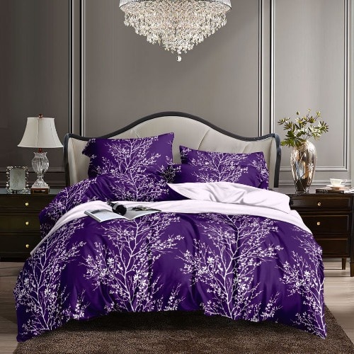 Patterned Bed Sheet And Two Pillowcases