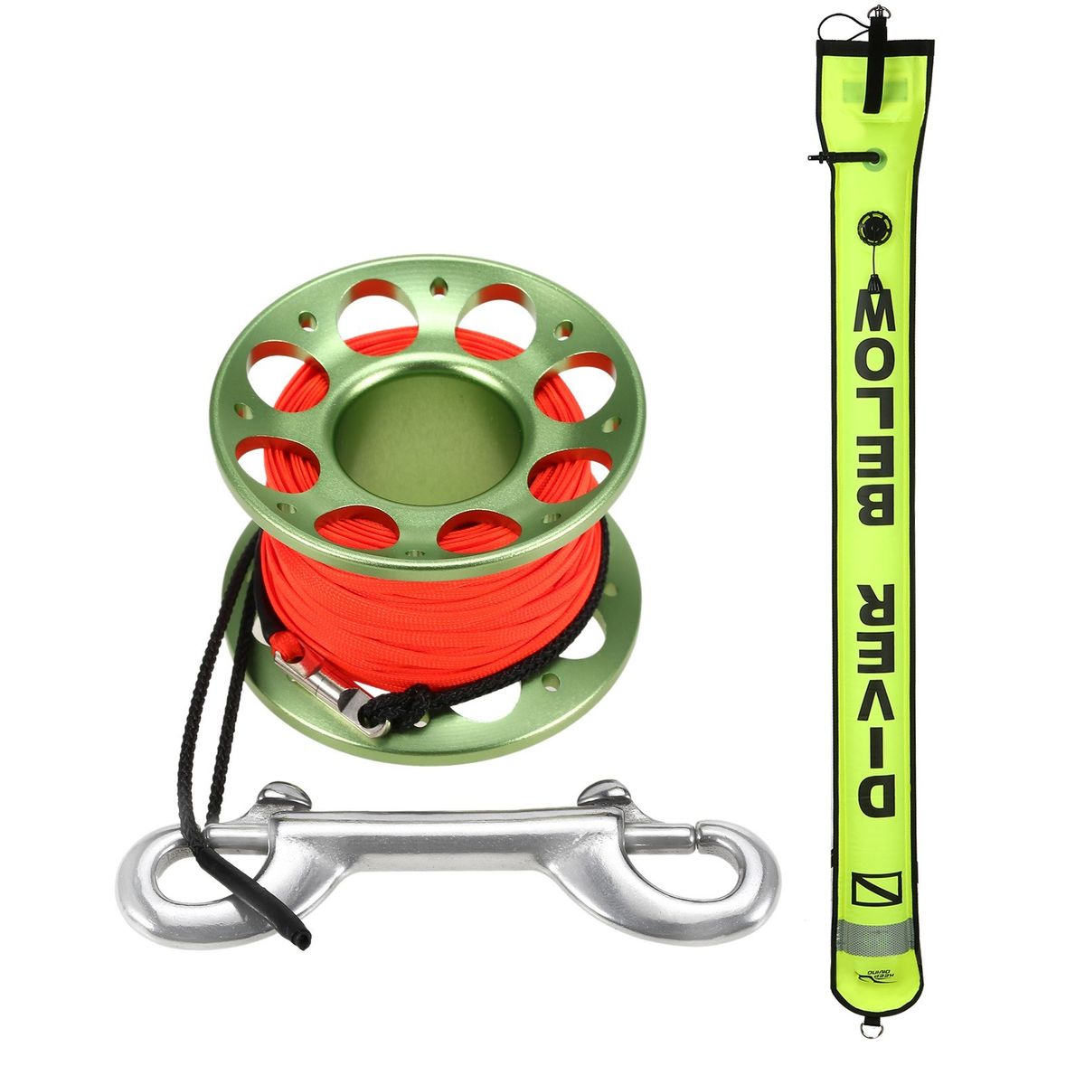 3.9ft Scuba Diving Surface Marker Buoy With 49.2ft Alloy