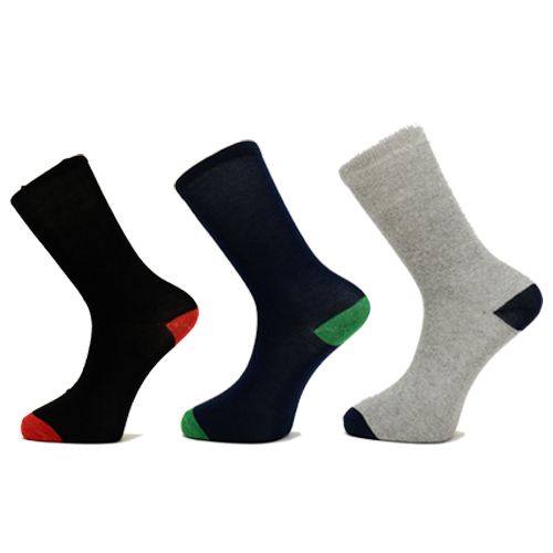 Men's 3 Pairs U-Wear Cotton Dress Socks- Set 3