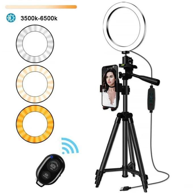 Selfie ring fill light 10-inch LED ring light with tripod mobile phone holder