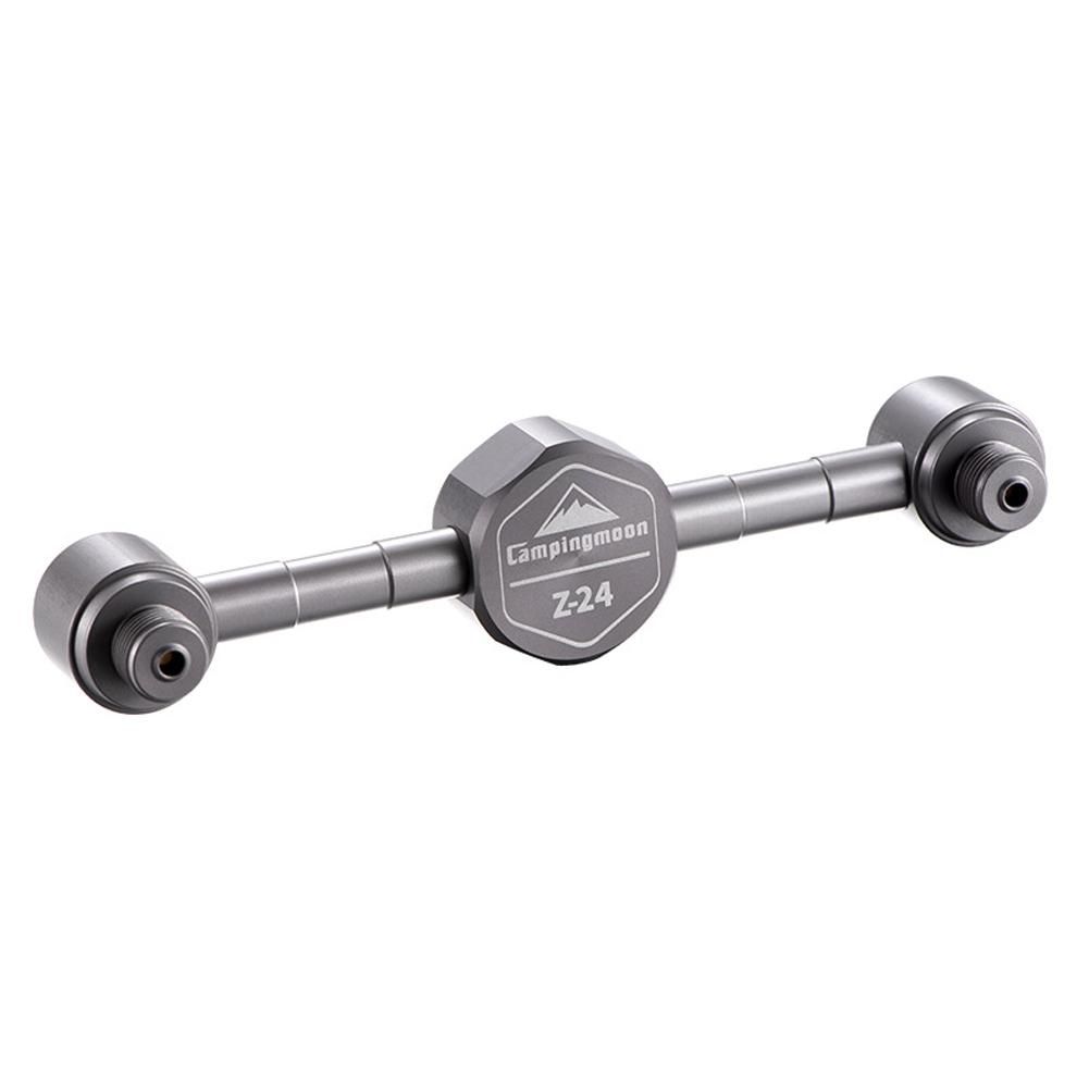 CAMPINGMOON Z24 Cylinder Adapter Aluminum Alloy 1-in-2 Adapters Nozzle Bottle Convertor Gases Lamp Stoves Adapters Adapter with Stable Bracket