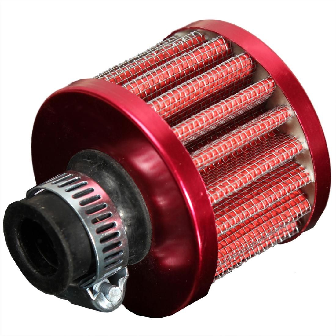 12MM AIR FILTER CONE OIL RECOVERY STEAM CAR MOTORCYCLE RED