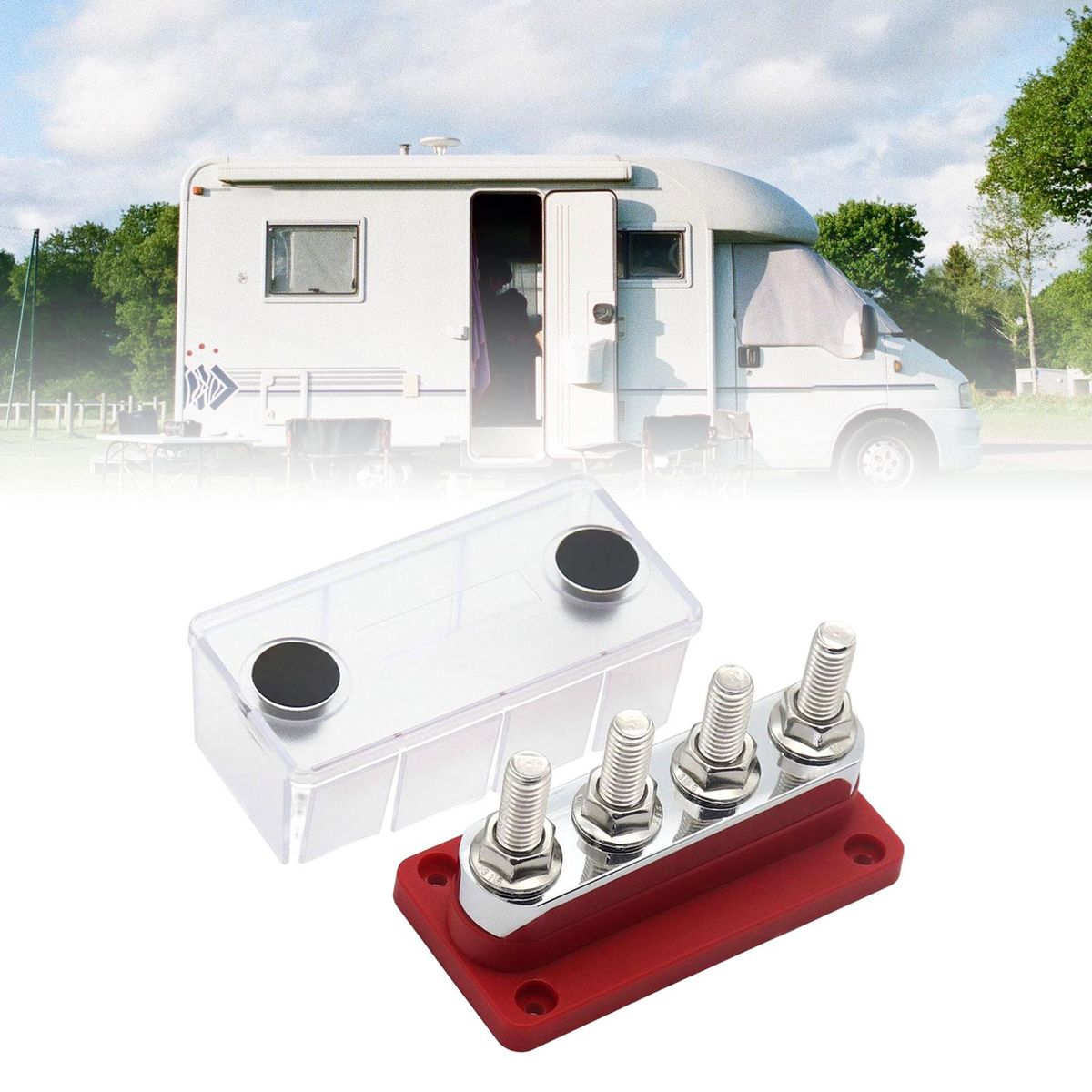 Bus Bar Power Distribution Block Heavy Duty Module For Red