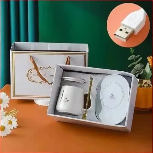 Insulated Ceramic Coffee Mug - White