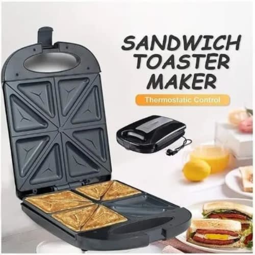 4 Slice Sandwich Maker With Non Stick Plates - 4 Face Toaster -1200W