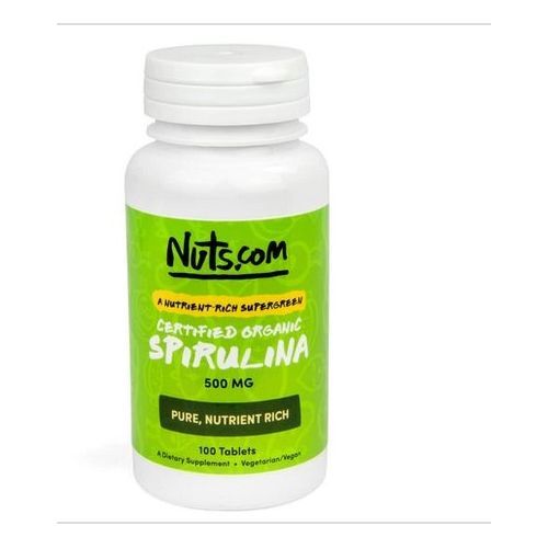 Organic Spirulina 100 Tablets Fights Fatigue - Prevents Hunger - May Help Lower Cholesterol