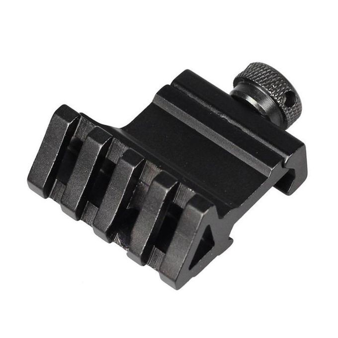 Adapter With 45&deg; Angle Aluminum Mounting   4 Slot Airsoft Rail Mount-black