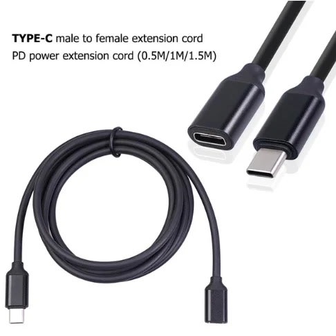 USB Type C Extension Male To Female Cable - 3m