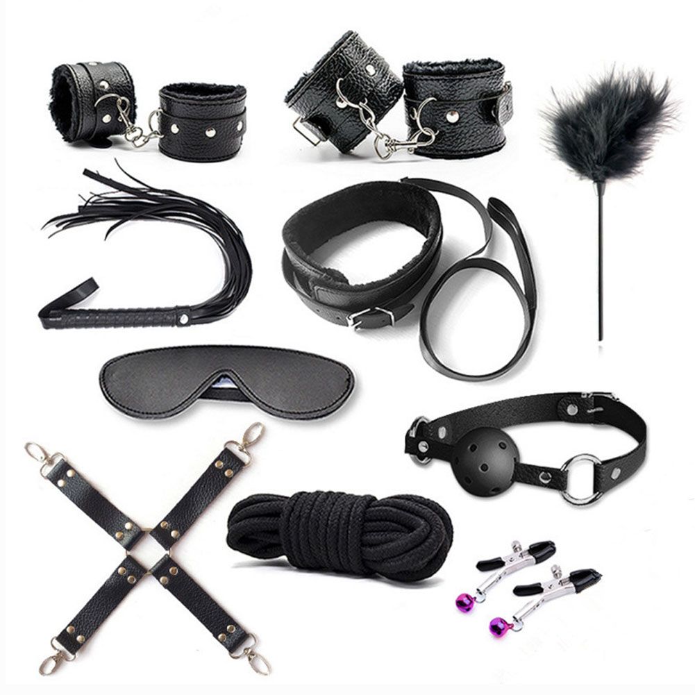 10pcs BDSM Restraints Sex Toy Fetish Role Play For Couple