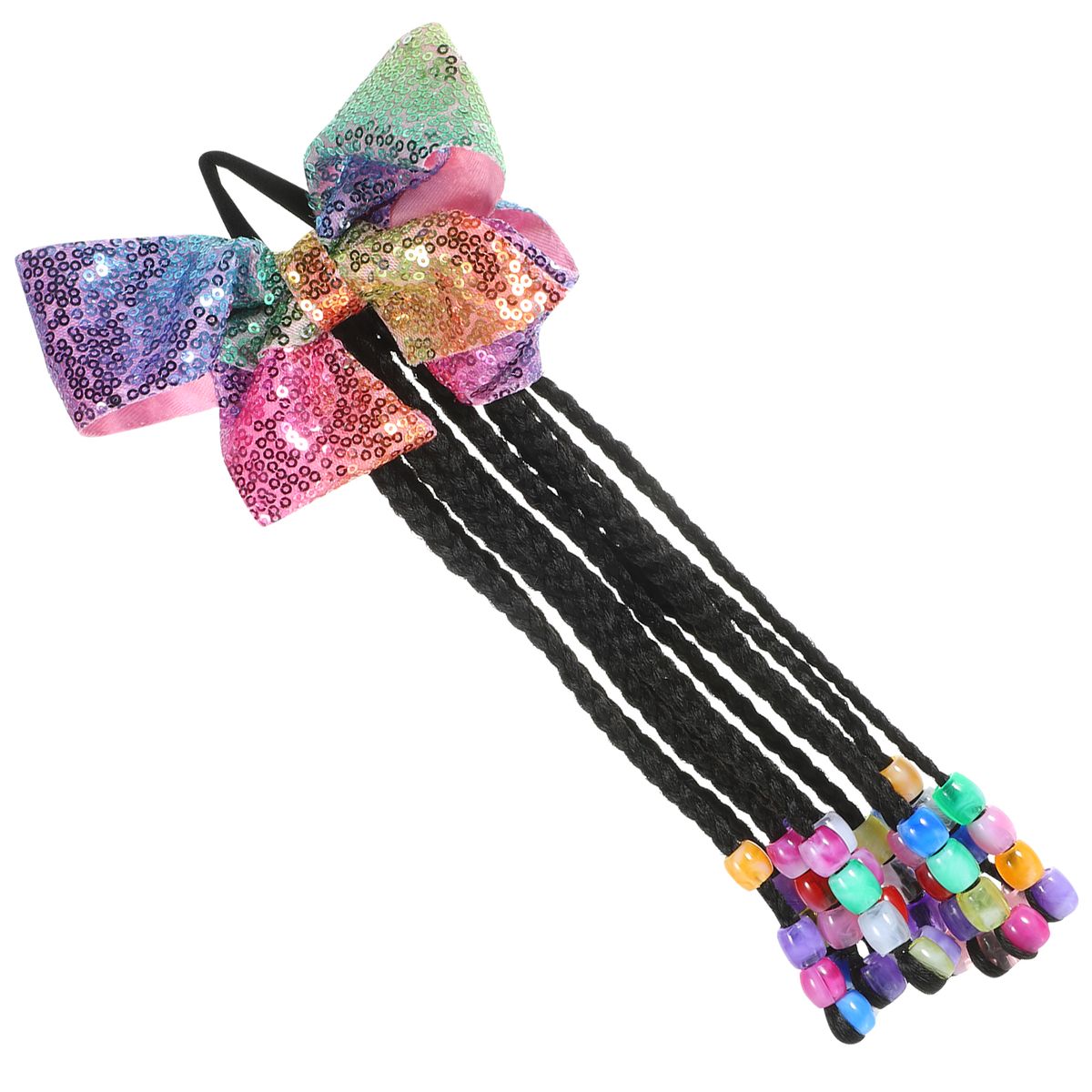 Hair Accessories Synthetic Ponytail Extension Braided Bowknot Fiber Miss