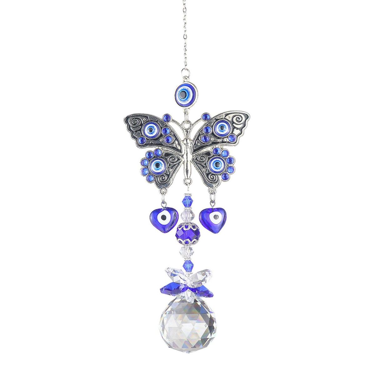 Wind Chimes Decor Faux Crystal Wind Chimes Sun Catcher Gift B