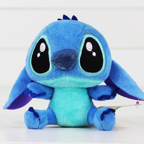 4"10cm Lilo Stitch Plush Toys Dolls With Sucker Keychain