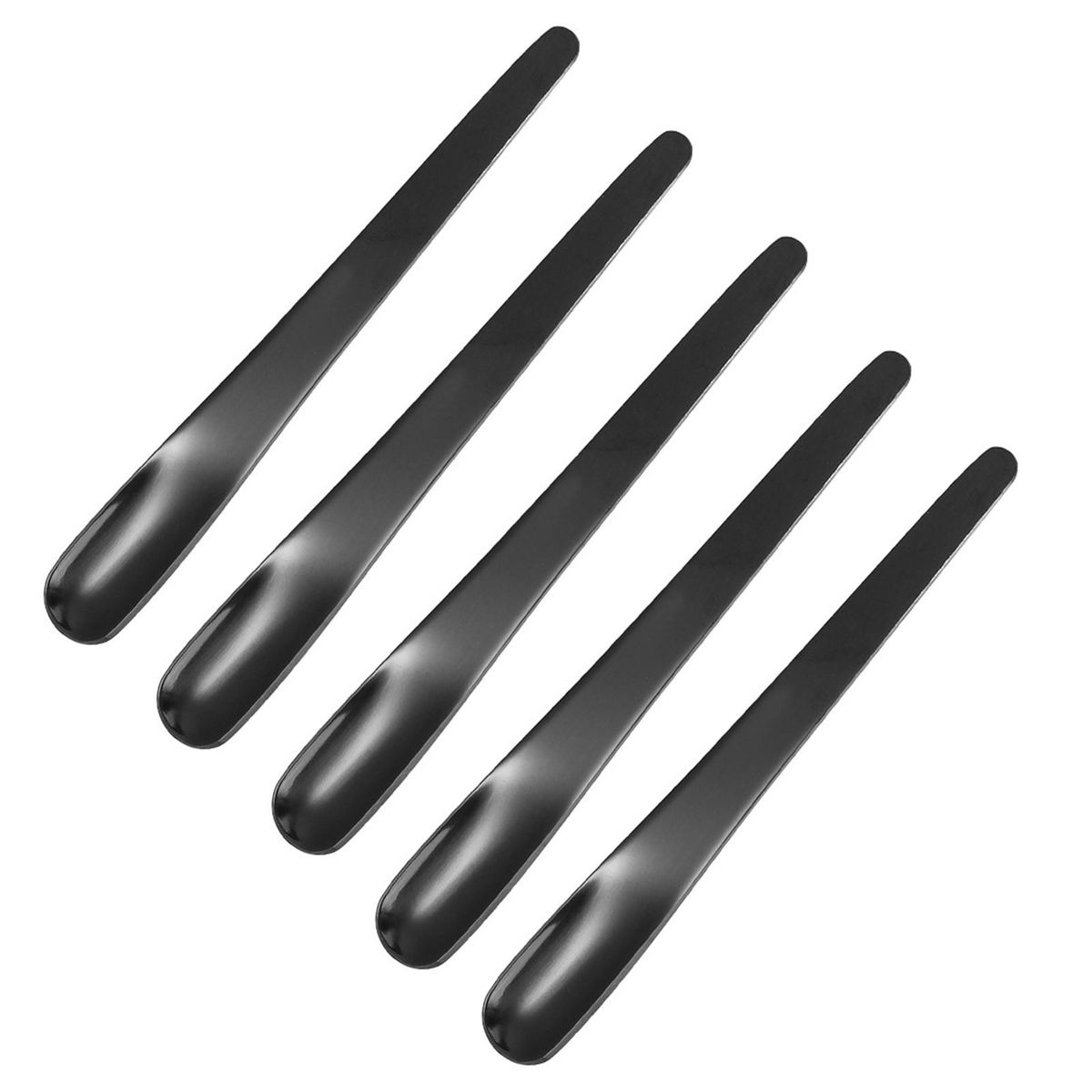 5PcsSet Tea Spoon High Hardness Yogurt Dessert Scoop Black