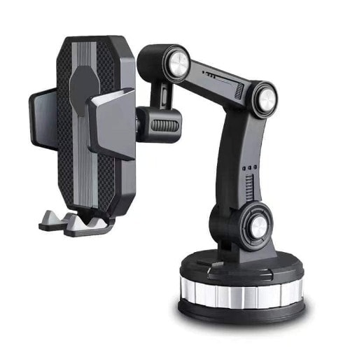 360 Rotation Automatic Locked Car Phone Holder With Bracket Stand