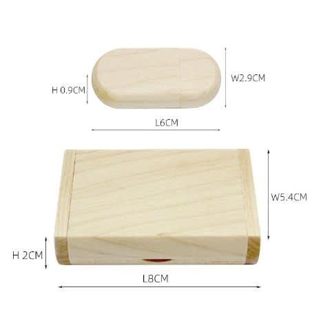 32gb Flash Drive With Wooden Casing.