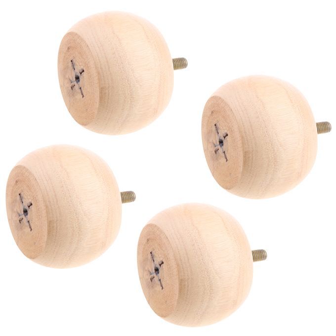 4 Pieces Wood Furniture Legs Feet Couch Sofa Cabinet Drum Wood