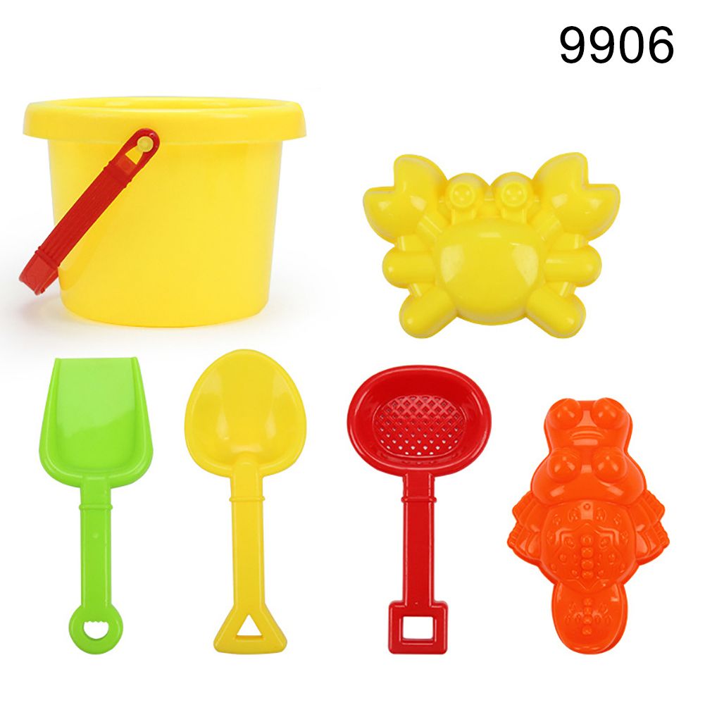 Kids Beach Set Cartoon Mold Bucket Castle Building Sand-