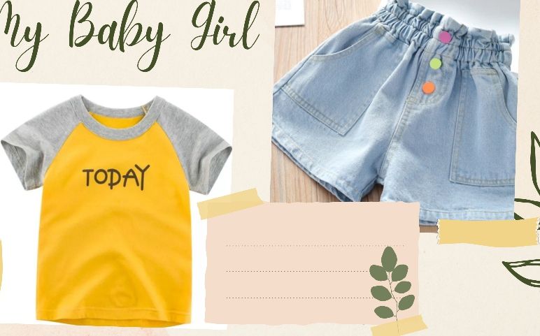 Cute Girl Top And Shorts