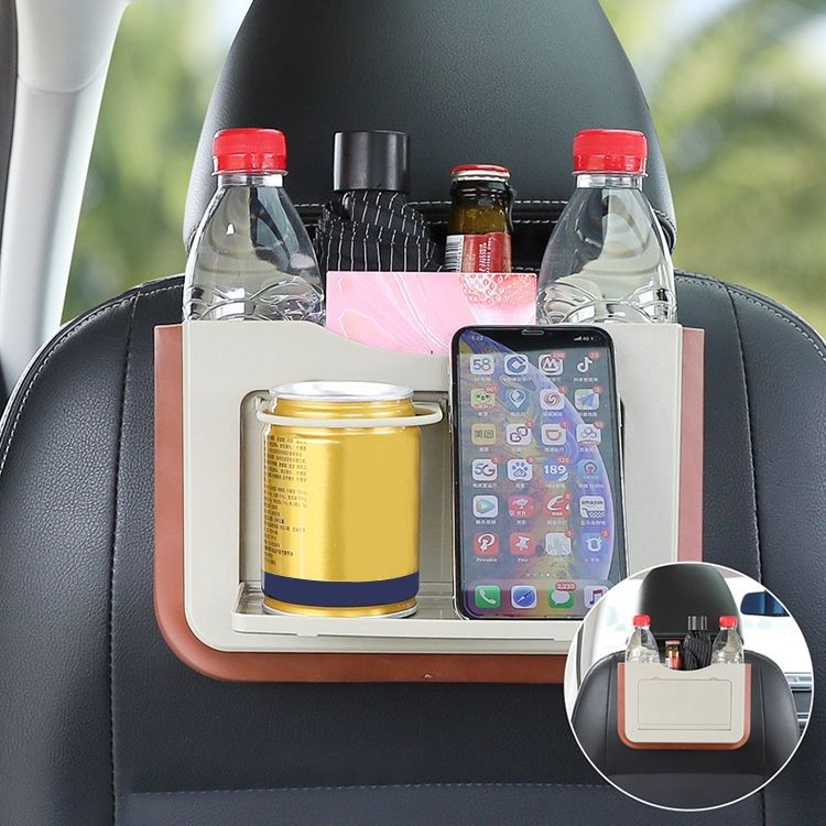 Car Foldable Hanging Trash Can With Small Table