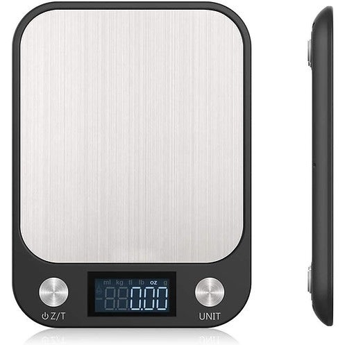 Multifunction Digital Kitchen Scale With LCD Display - Silver & Black