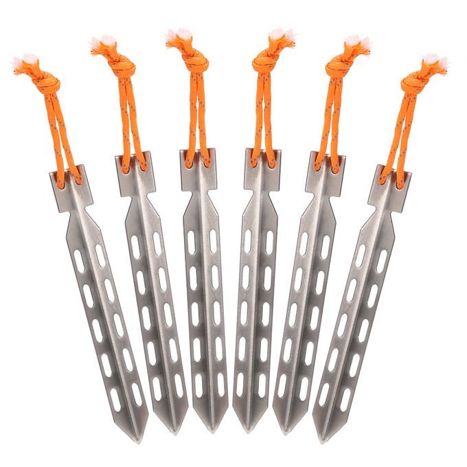6pcs/10pcs V Shape Titanium Tent Pegs Windproof Outdoor-6