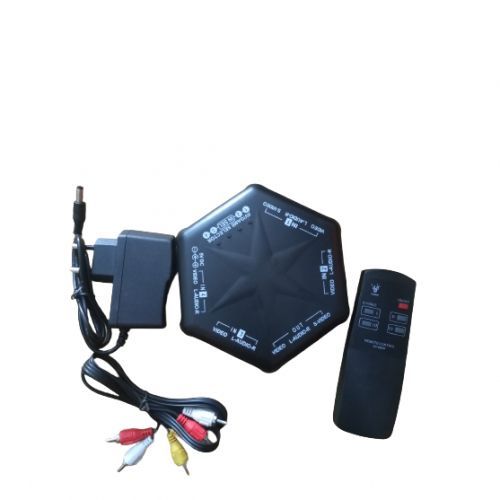 Av Ways 4 Port In Out Video Audio S.video Game Av Switch Box Selector With Remote