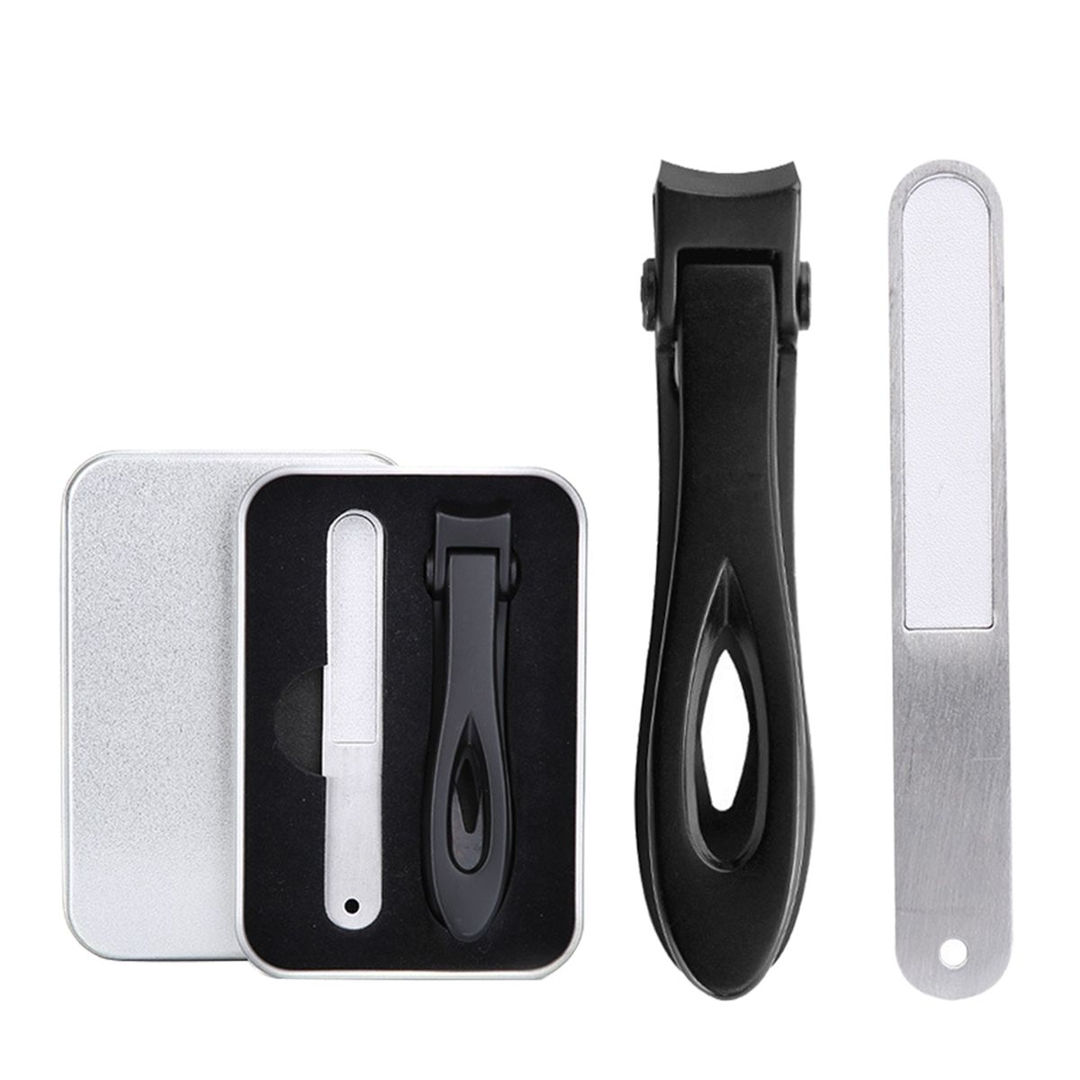 2PCs Nail-Clippers Nail File Kit For Thick Toenails Fingernails 16mm