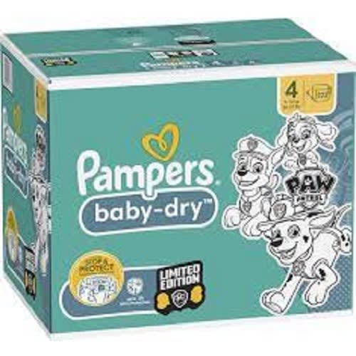 Baby-dry Paw Patrol Edition Size 4 - 222 Nappies - 9kg-14kg