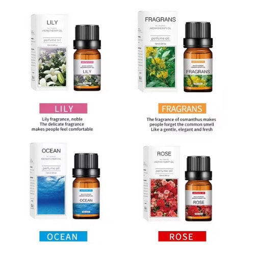 Plant Scented Diffuser Massage Aromatherapy Oil - 10ml X 4pcs