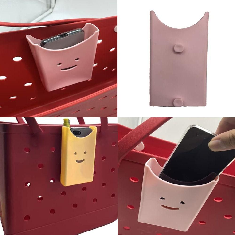 1pcs Soft Rubber Phone Holder Compatible with Bogg Bags for Beach Bogg Bag Decorative Storage Phone Case