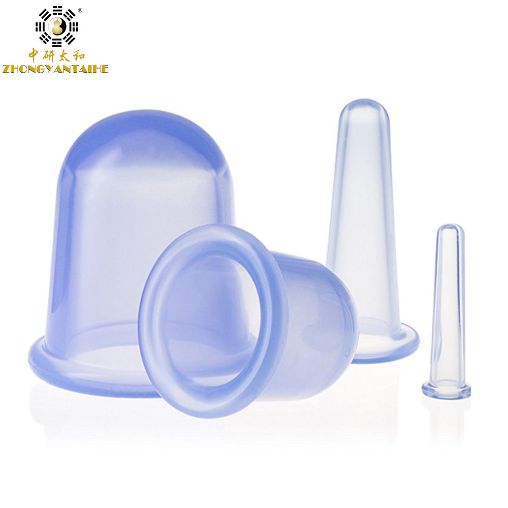 Acupunture Cans Vacuum Natural Therapy Vacuum Cup Rubber Silicone Jars Suction Jars Cup Cups