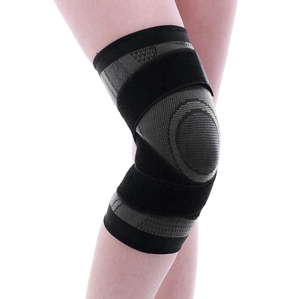 Men Women Pair Of Knee Braces Knitted Adjustable Straps