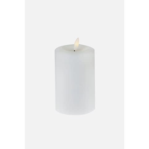 Led Candle Thick Flame - White