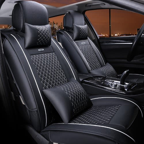Deluxe 5-seater Car Seat Cover With 4 Pillows