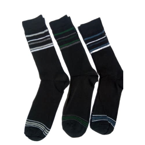 Cotton Socks - White Multi-stripe