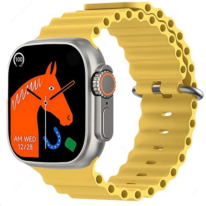 Yellow Ultra 8 NFC Smartwatch for iOS Android