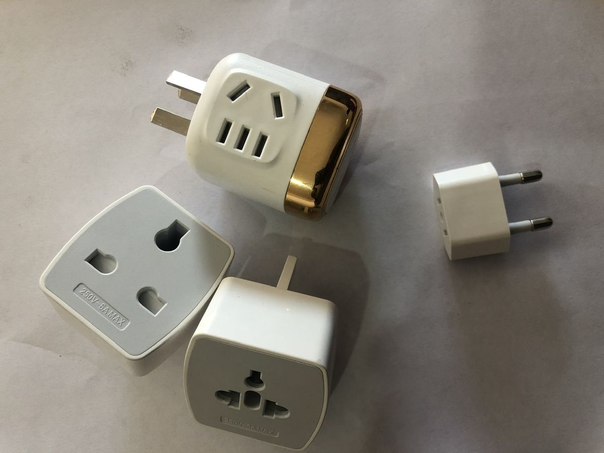 2 IN 1 Plug Adaptor EU US UK AU Travel AC Power Adaptor Plug