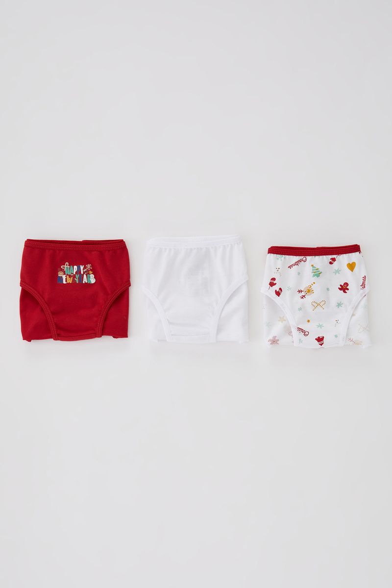 Girl - 3-Piece Regular Fit Slip - Red