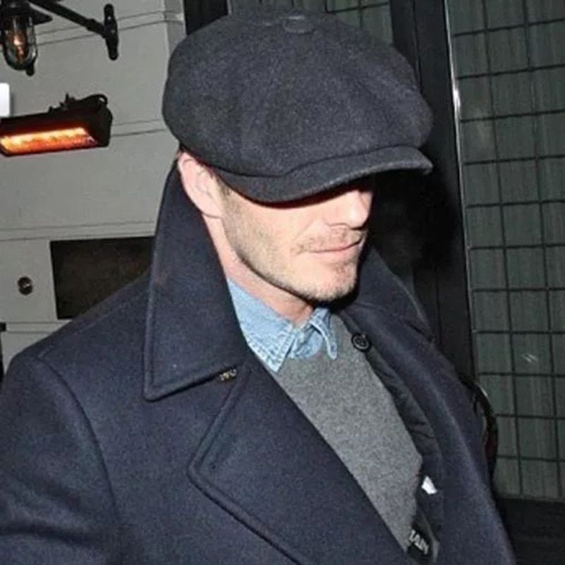 Men British Style Octagonal Hats Winter Retro Wool Hat Gatsby Cap Ivy Hat Golf