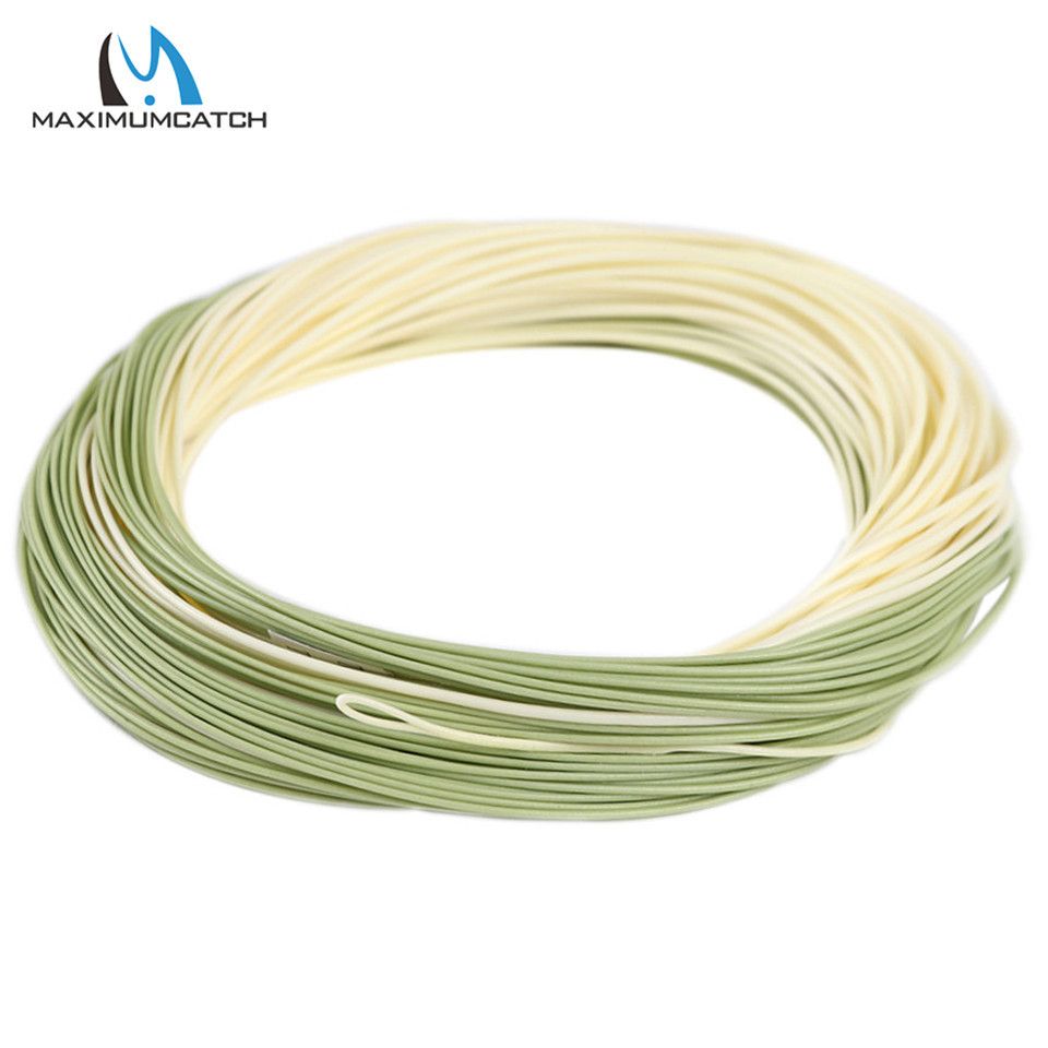 90FT Trout Fly Fishing Line 4/5/6wt Beige/Sage Weight Forward Floating Fly Line With Welded Loops